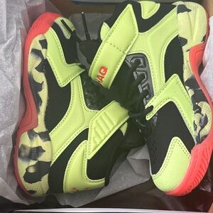 Shaq Motivate SE Neon Green and Black High-Top Sneakers